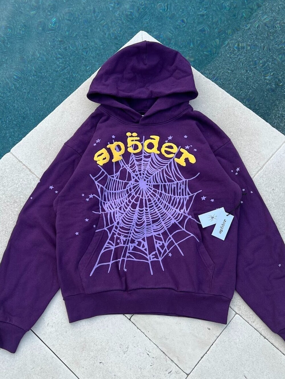 SP5DER Star OG Web V2 Hoodie Men's Size M Purple New with Tags Authentic